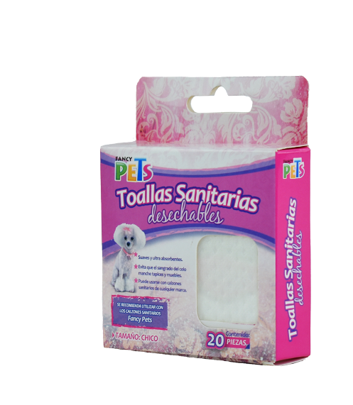 Toalla Sanitaria Desechable Chica (20 Piezas), Fancy Pets