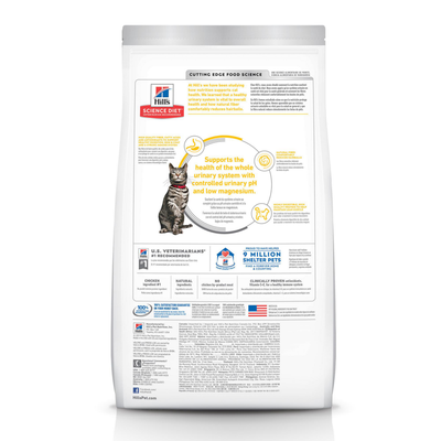 Hill's Science Diet Alimento Seco Urinary Hairball Control para Gato Adulto Receta de Pollo 3.1 kg