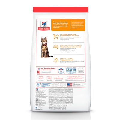 Hill's Science Diet Adult Light, alimento saludable bajo en calorías para gato adulto 7.3Kg