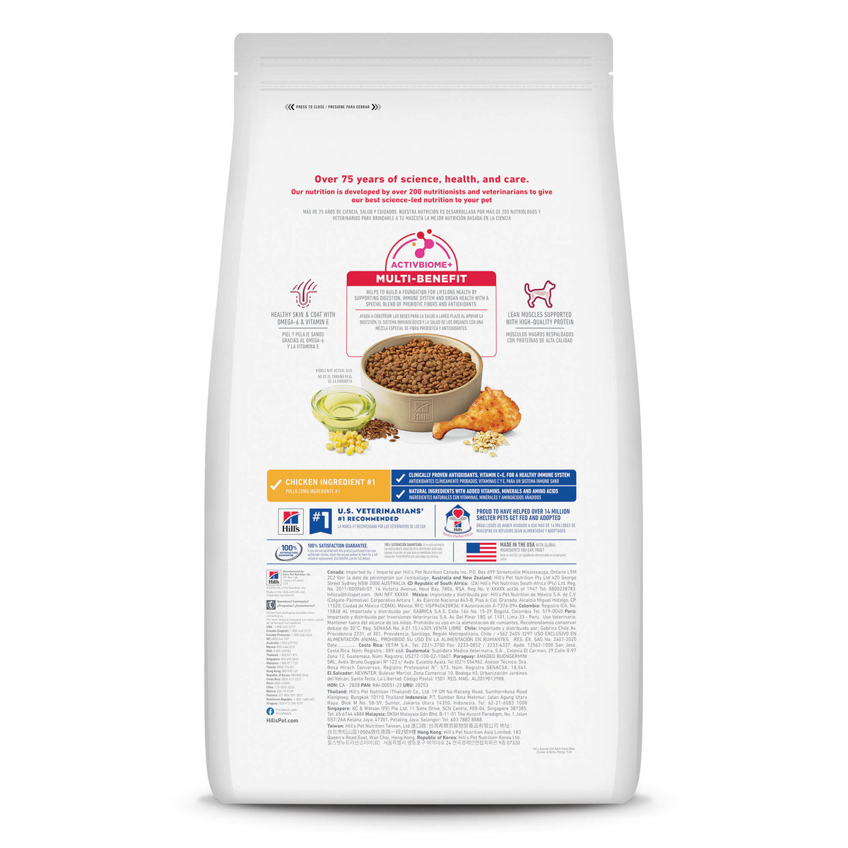 Hill's Science Diet Adulto Small Bites Sabor Pollo para Perro 6.8Kg