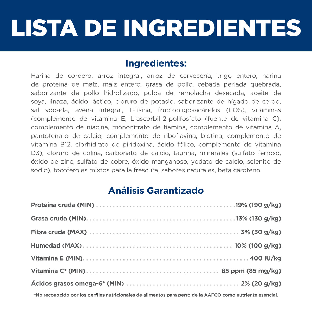 Hill's Adulto Cordero y Arroz Integral para Perro 15 Kg