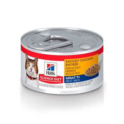 24 Latas Hill's Science Diet Adult 7+, alimento saludable húmedo en lata para gato senior sabor pavo 156g - AniMALL