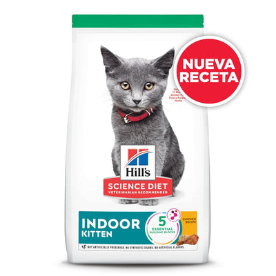 Hill's Science Diet Kitten Indoor, alimento saludable para gatito de interior sabor pollo 3.2Kg - AniMALL