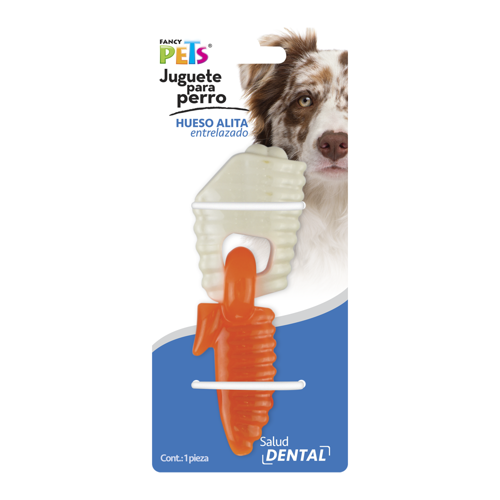 Fancy Pets Juguete Dental Hueso/Alita Entrelazado