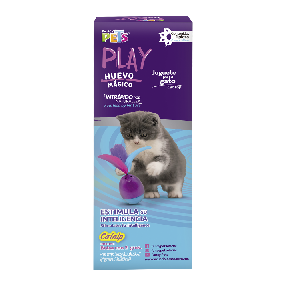 Juguete Huevo Mágico con Catnip Play Fancy Pets