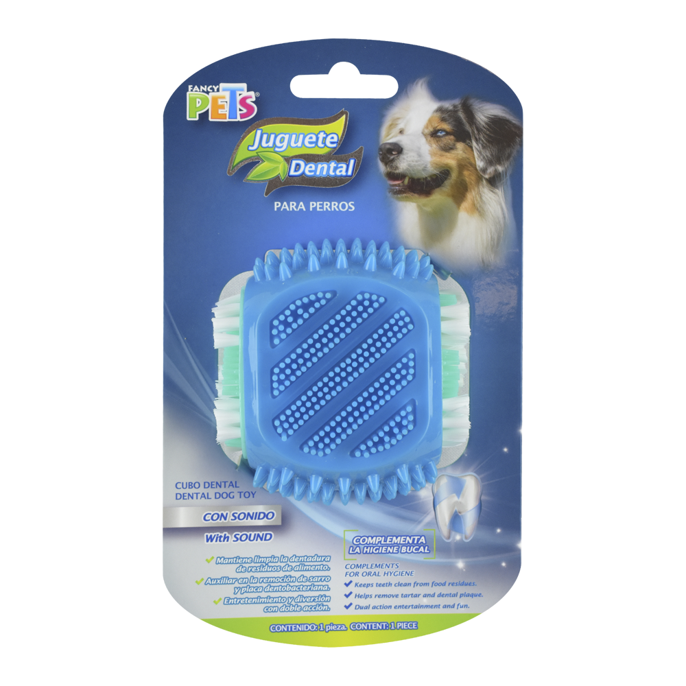 Cubo Dental con Cerdas para Perro, Fancy Pets