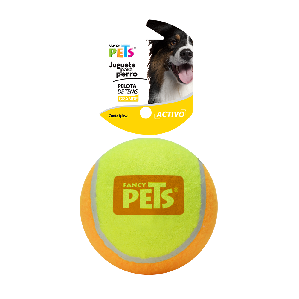 Pelota de Tenis Bicolor Grande 1Pza Fancy Pets