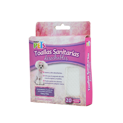 Fancy Pets Toalla Sanitaria Gd 20 pzs