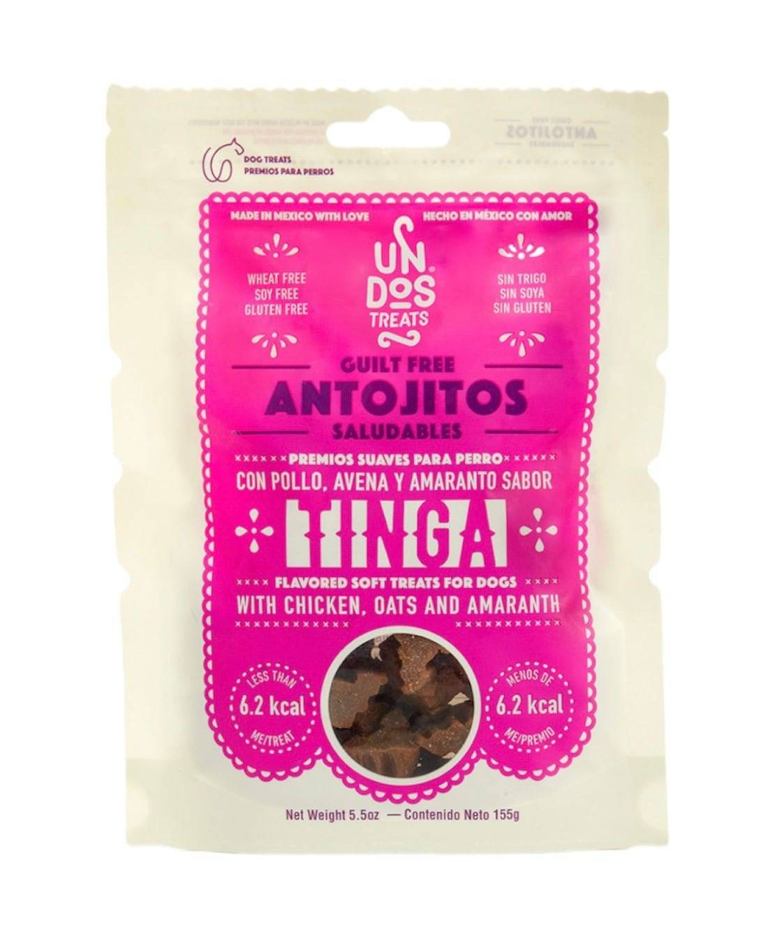 Un Dos Treats Antojitos Saludables Sabor a Tinga 155 Gr. - AniMALL