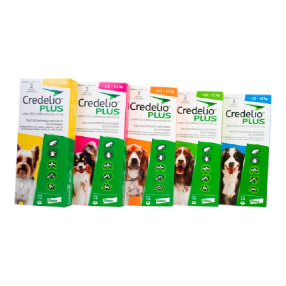 Credelio Plus 3 Tabletas Perros 22 a 45 Kg Elanco