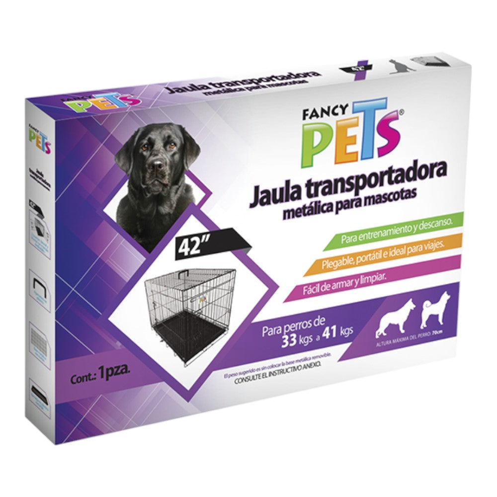 Fancy Pets Jaula Metálica Plegable Extra Grande