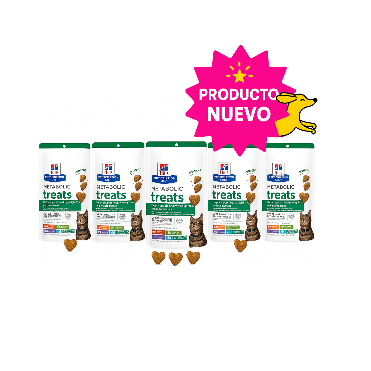 5 Premios Hill's Prescription Diet Premios Metabolic Control de Peso para gatos 2.5 oz