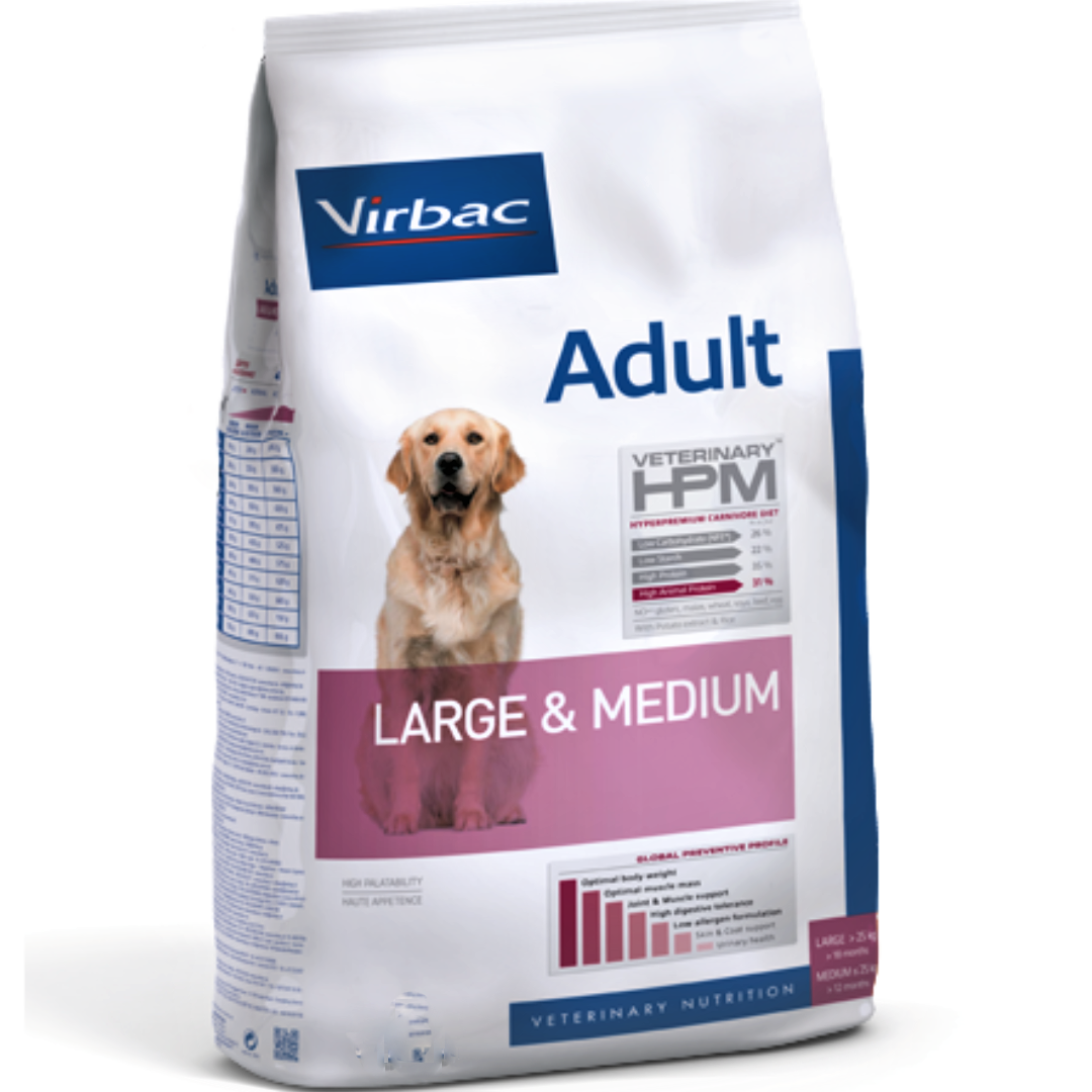 Virbac HPM Dog Adult Large & Medium 12 Kg