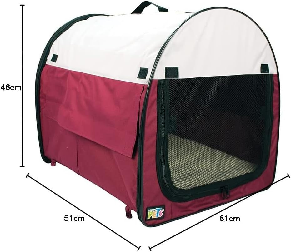 Casa para perro mediano portátil Fashion Vino