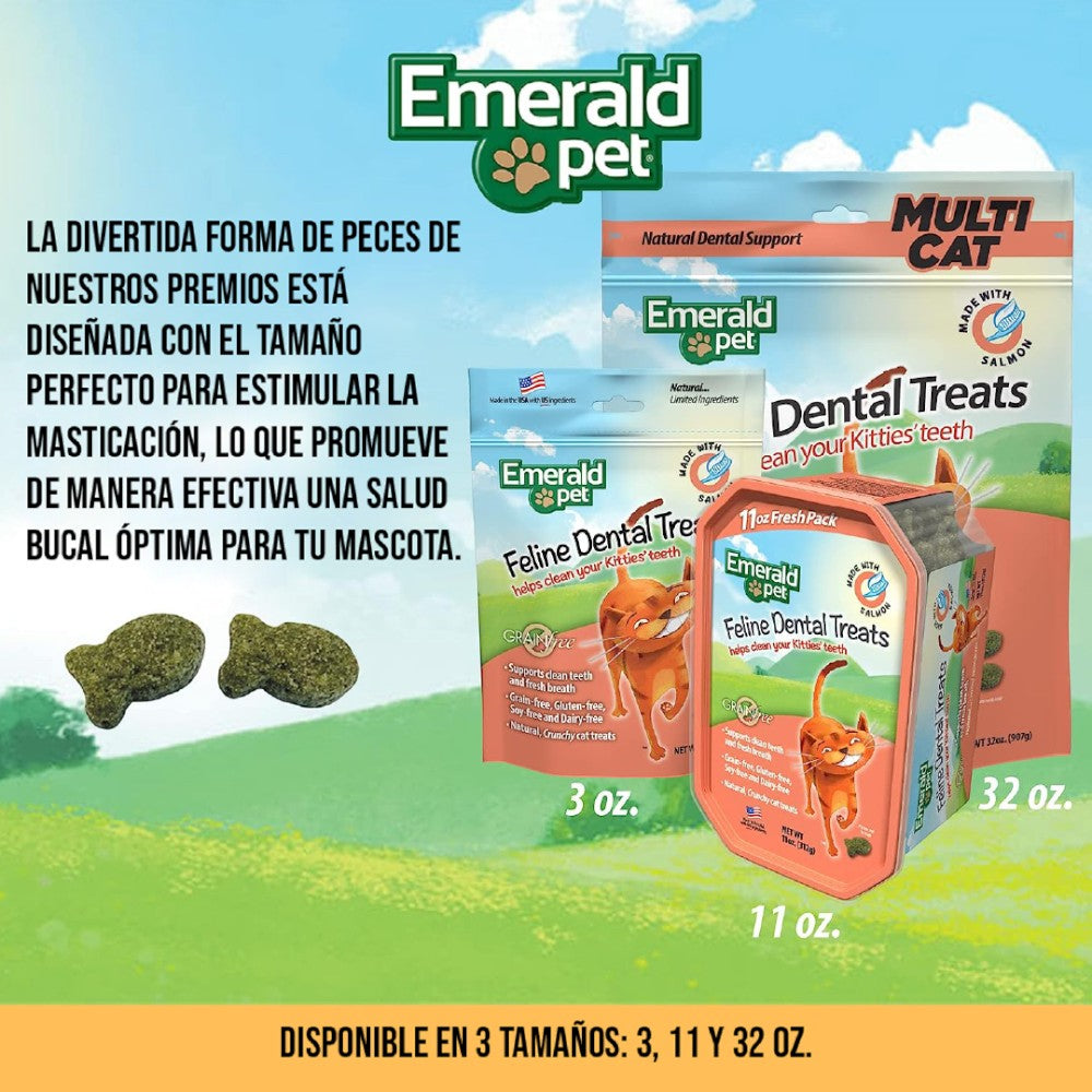 Premios para Gatos Dental Treats, Sabor Salmón, Dientes Limpios, Fresh Pack 312gr