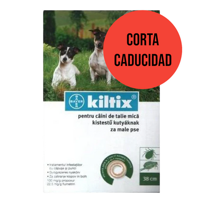 CORTA CADUCIDAD Collar Kiltix Perros 3 a 10 Kg Talla S Elanco