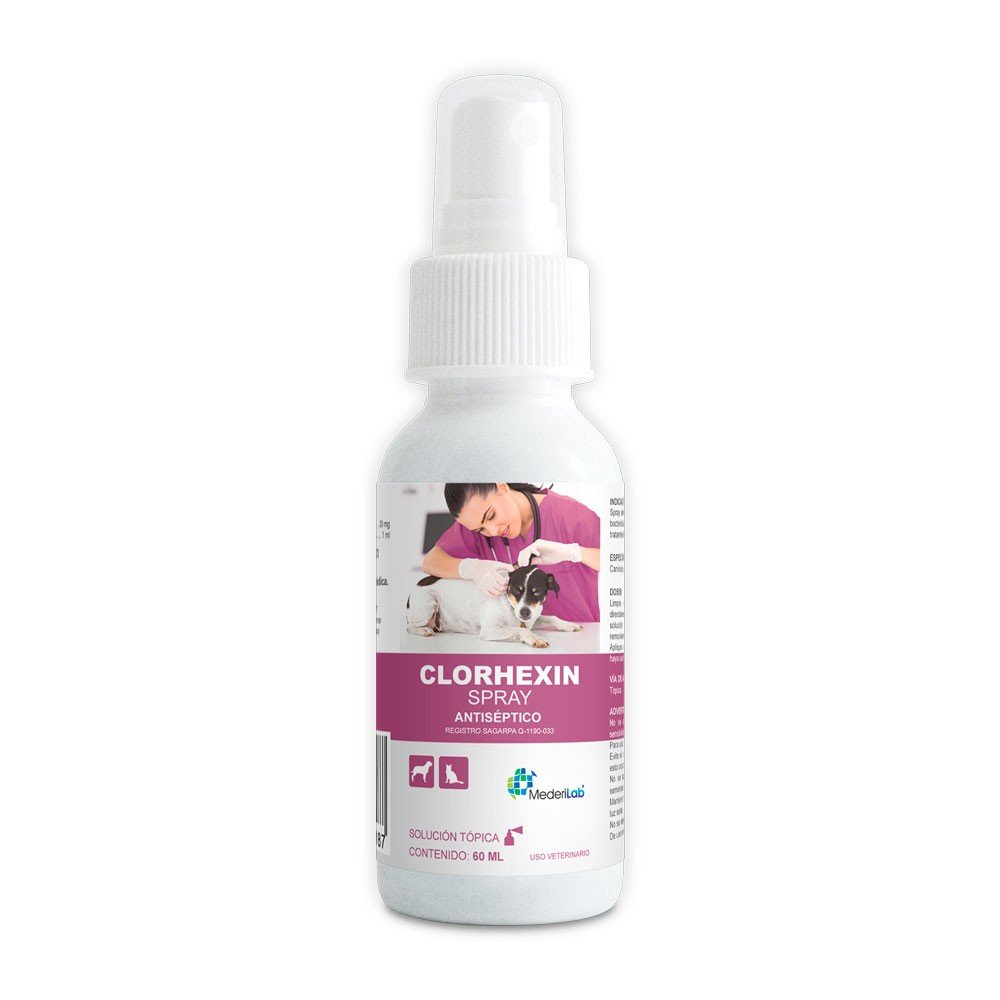 Spray Antiséptico Solución Tópica Perros y Gatos 60 ml Mederilab