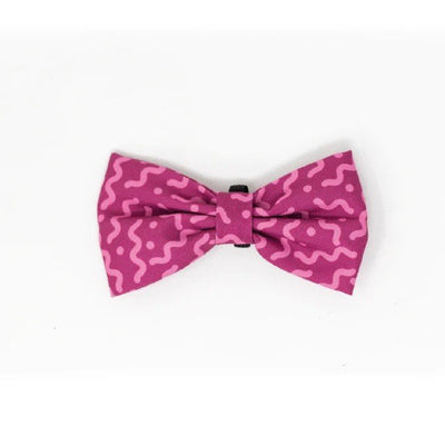 Collar con moño spaguetti Fucsia Talla S