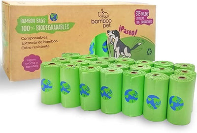 Bolsas Compostables 100% Biodegradables 21 Rollos 315 Bolsas para desechos