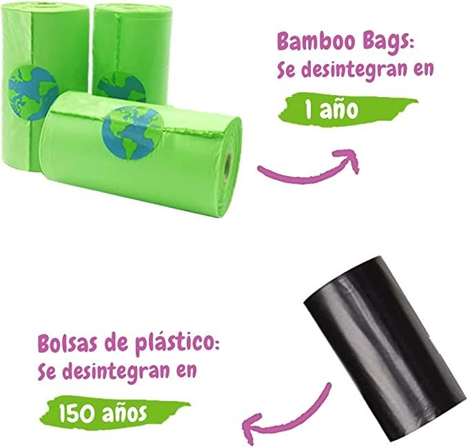 Bolsas Compostables 100% Biodegradables 21 Rollos 315 Bolsas para desechos