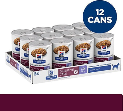 12 Latas Hill's digestive care i/d canine low fat 370 Gr.