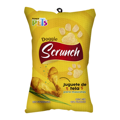 Juguete de Tela Doggie Scrunch Pollo, Fancy Pets