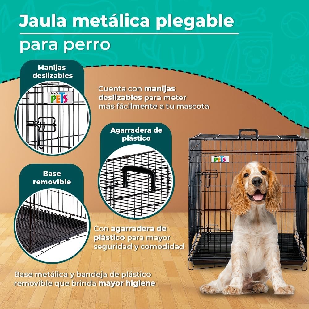 Fancy Pets Jaula Metálica Plegable Extra Grande
