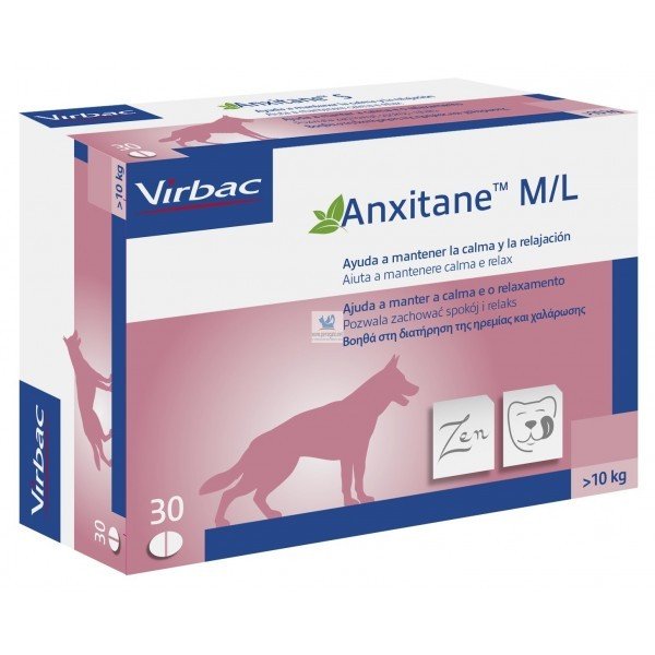 Anxitane M/L, Caja con 30 Tabletas, Virbac