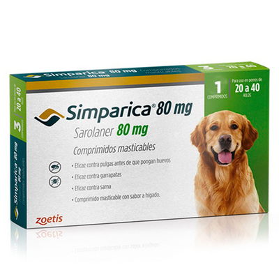 Simparica 1 Masticable 80 mg 20 a 40kg