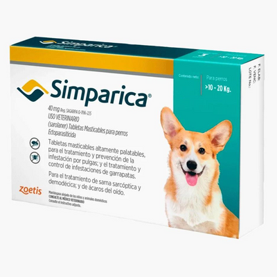 Simparica 1 Masticables 40 mg 10 a 20kg