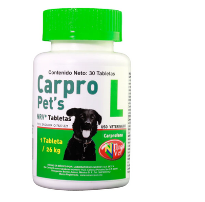 Carpro Pets "L" NRV 30 Tabletas (Carprofeno)