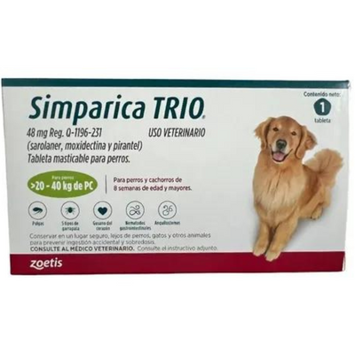 Simparica Trio 1 Masticable 48mg  20 a 40kg