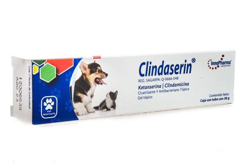 Innopharma Clindaserin, Cicatrizante y Antibacteriano Tópico, Tubo con 30 G. - AniMALL