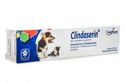 Innopharma Clindaserin, Cicatrizante y Antibacteriano Tópico, Tubo con 30 G. - AniMALL