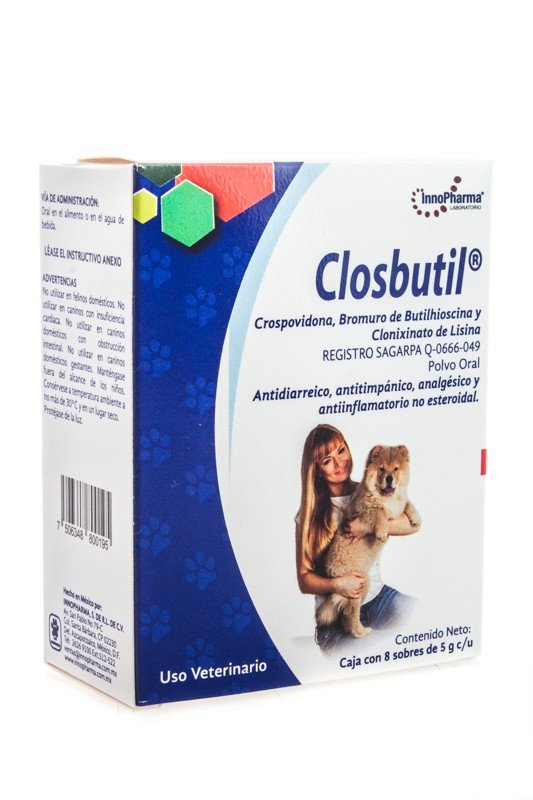 Innopharma Closbutil, Caja con 8 Sobres de 5 Gr. c/u.