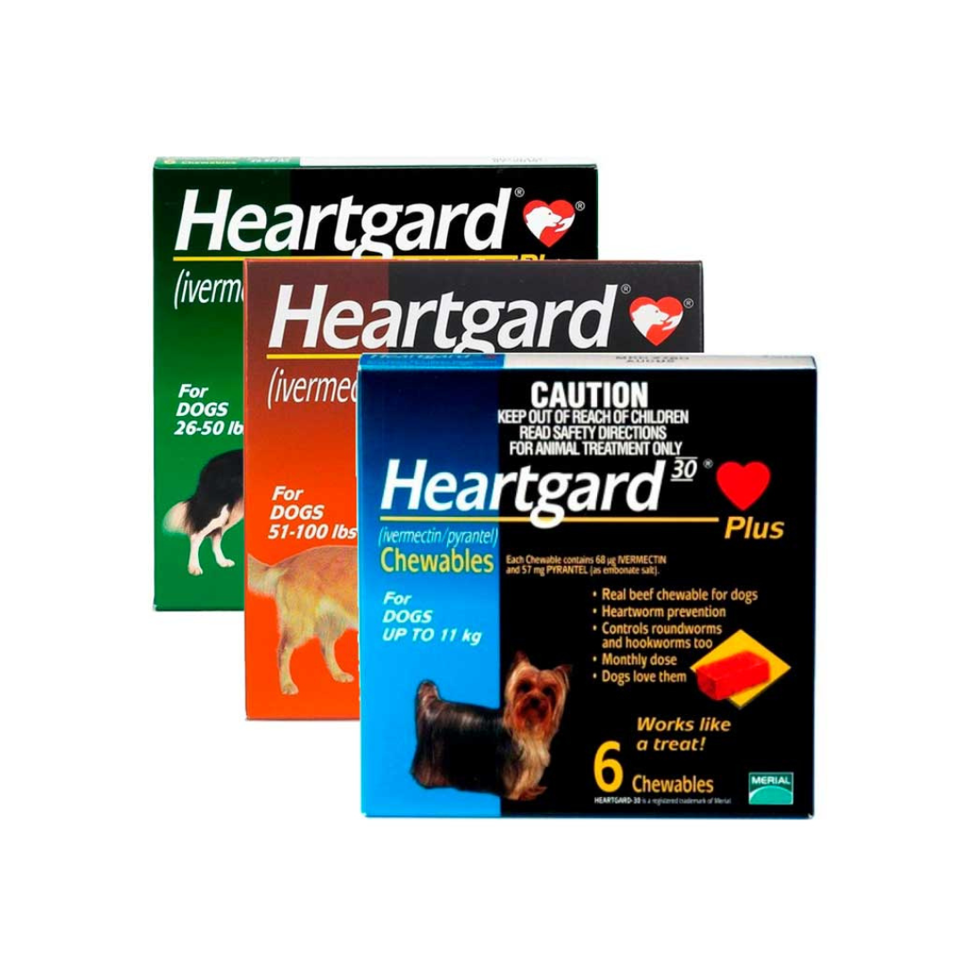 Heartgard Plus L, Perros de 23 a 45 Kg., 6 Tabletas Masticables, Boehringer