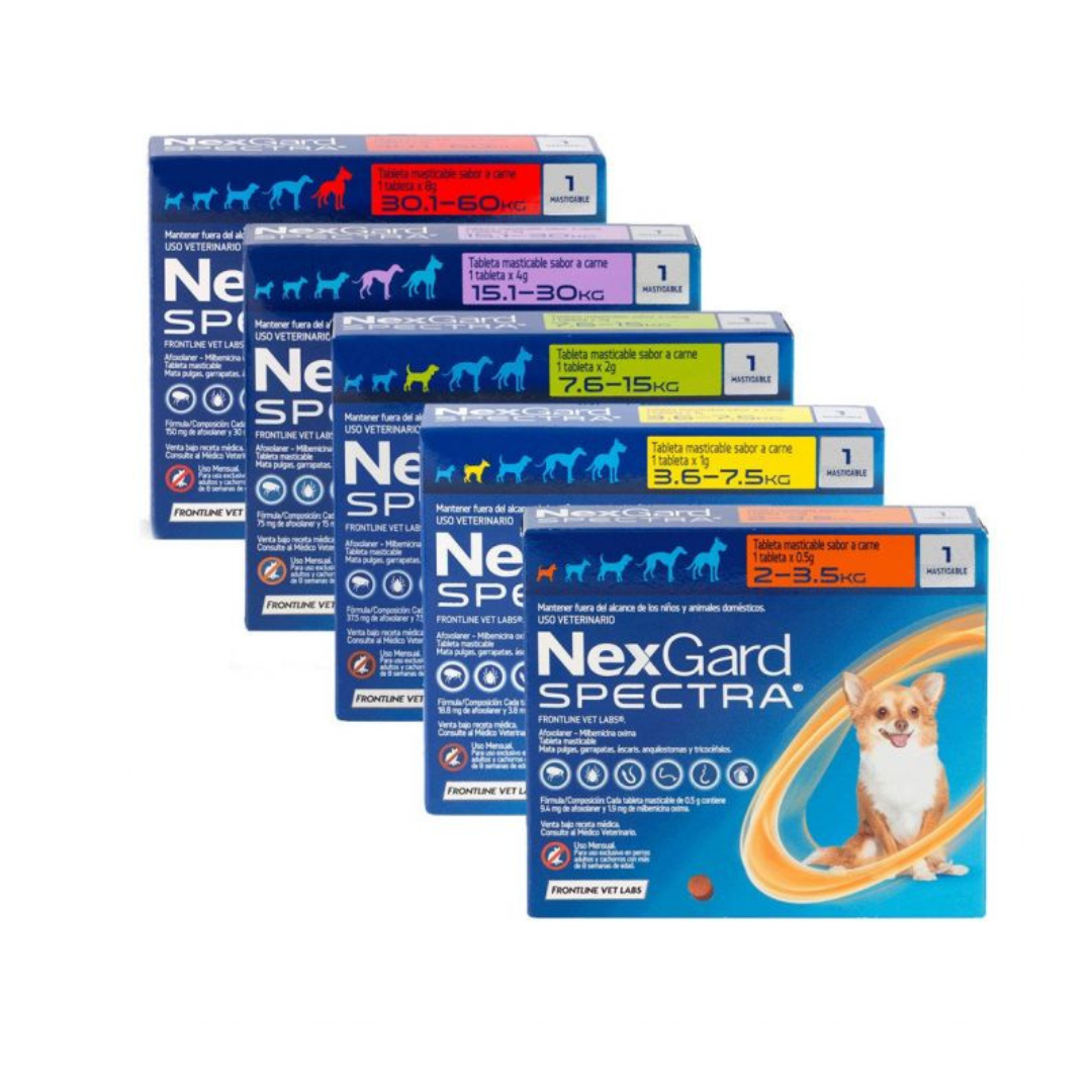 Nexgard Spectra Desparasitante Masticable Perro de 7.5 a 15 Kg