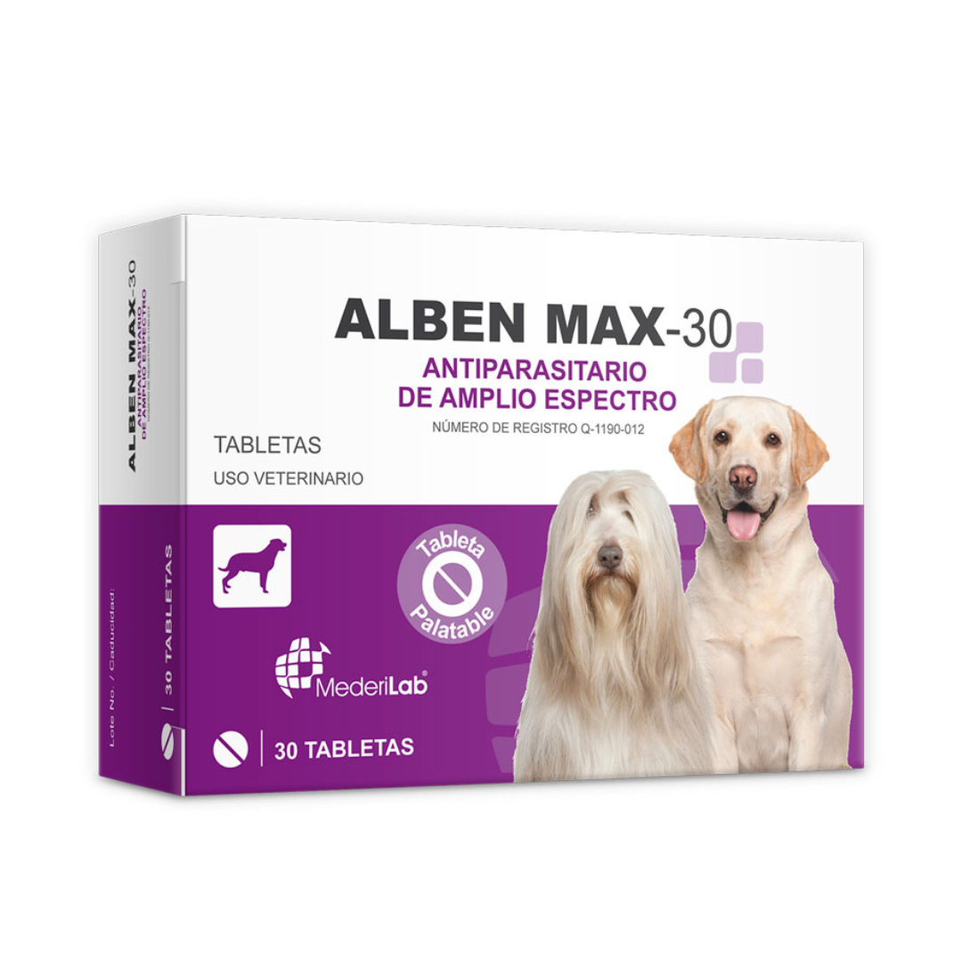 Alben Max 30 con 30 Tabletas, Mederilab