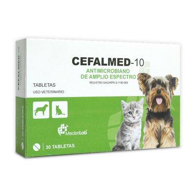 Cefalmed 10 Antimicrobiano 30 Tabletas Mederilab