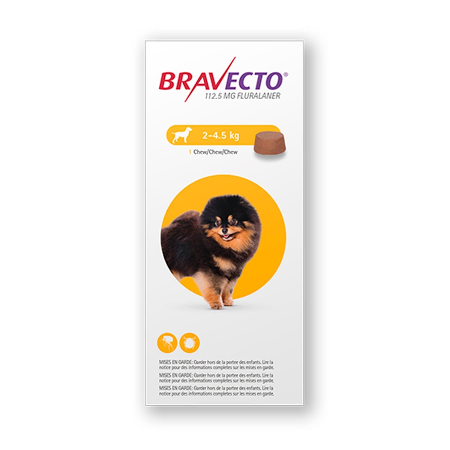 Bravecto 112.5 mg de 2 a 4.5 kg