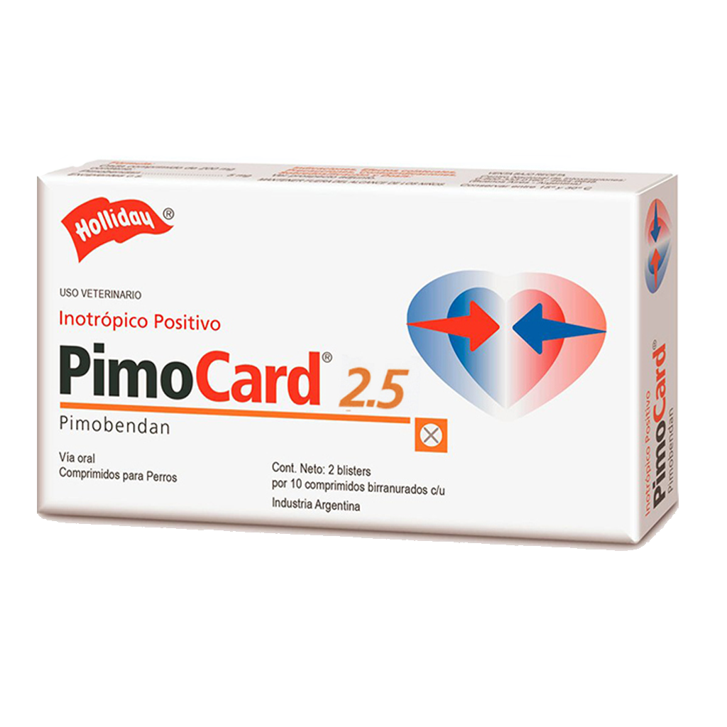 PimoCard 2.5 Pimobendan, 2 blísters con 10 comprimidos Holliday