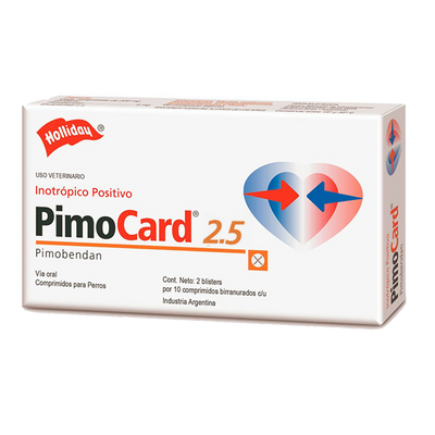 PimoCard 2.5 Pimobendan, 2 blísters con 10 comprimidos Holliday