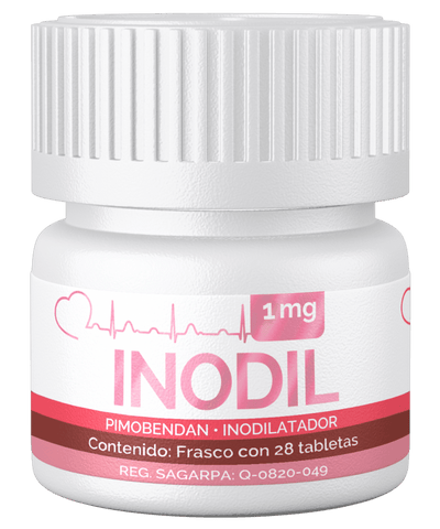 Inodil, Pimobendan, Frasco de 28 tabletas de 1mg, Santgar - AniMALL