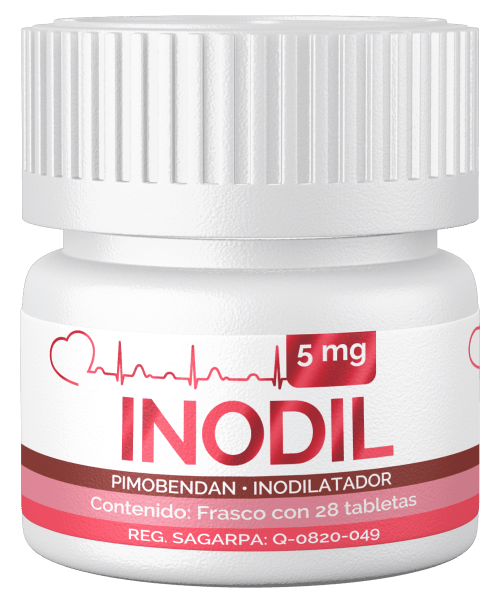 Inodil, Pimobendan, Frasco de 28 tabletas de 5mg, Santgar - AniMALL