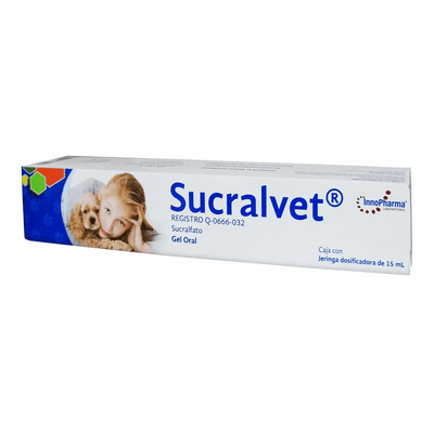 Sucralvet, Sucralfato, Pasta oral en jeringa de 15ml (240mg/ml), Innopharma. - AniMALL