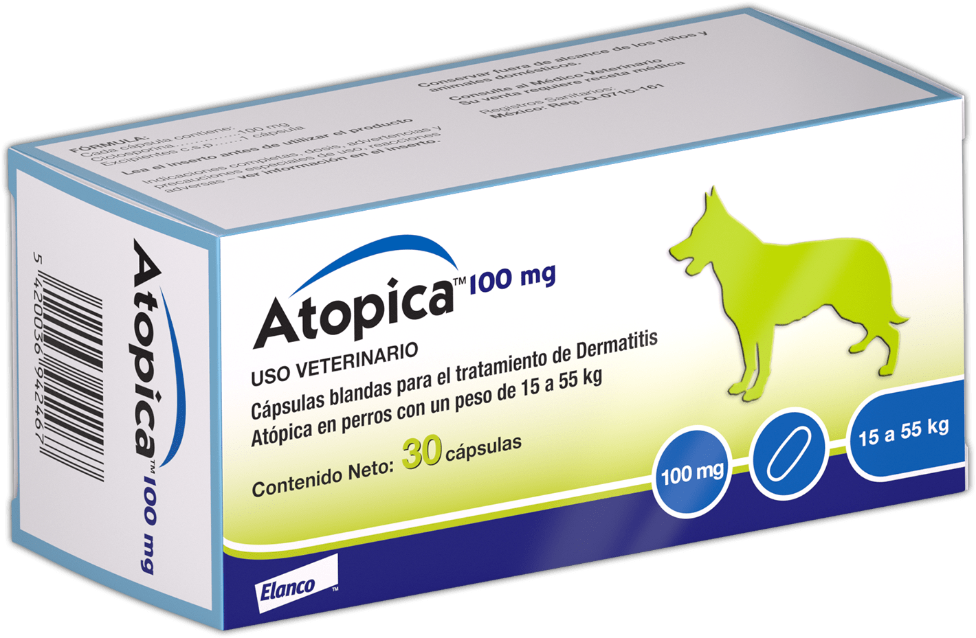 Atopica Ciclosporina 30 cápsulas de 100mg Elanco