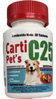 Carti Pet's C25, Condroprotector + Carprofeno, Frasco con 30 tabletas, Norvet. - AniMALL