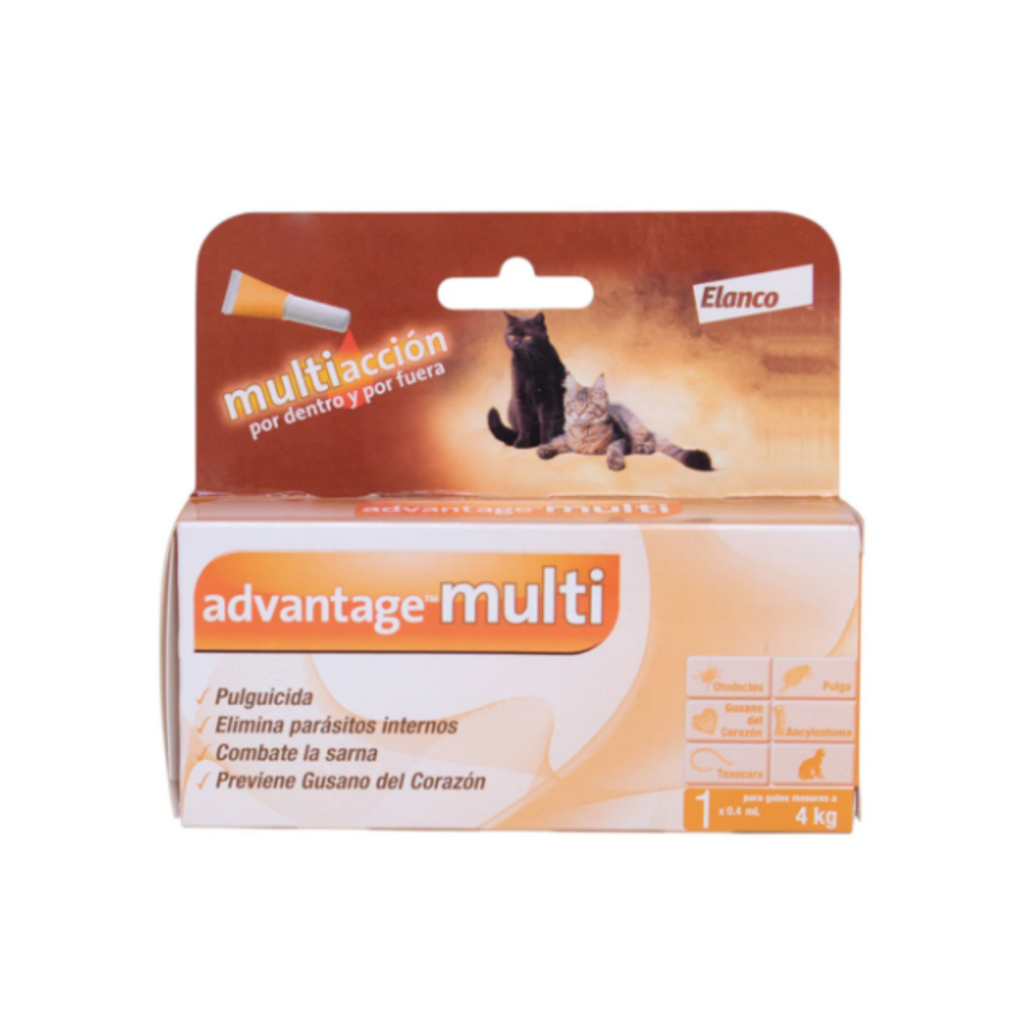 Advantage Multi 0.4 ml Gatos de hasta 4 Kg Elanco