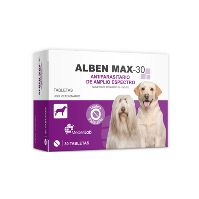 Alben Max 30 con 30 Tabletas, Mederilab