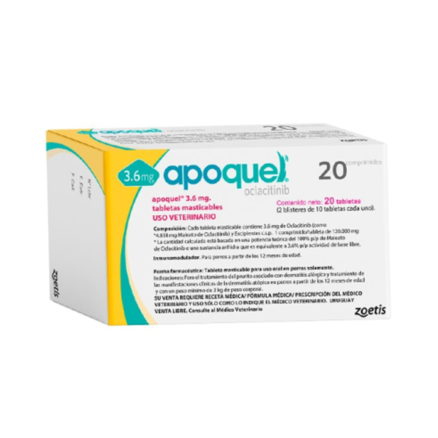 Apoquel 20 Tabletas Masticables 3.6 mg
